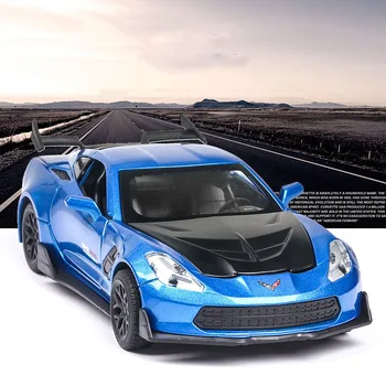 Diecast 1:32 Corvette Superautomobilį Modelio Automobilių Metalo Lydinio Automobilių Modeliavimo Traukti Atgal, Transporto Priemonės, Automobiliai, Žaislai Vaikams Dovanos Vaikams