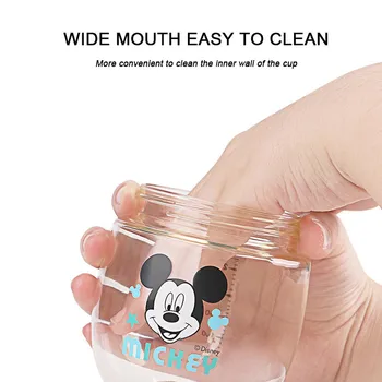 Disney baby taurės Vaikas šiaudų taurės geriamojo pieno PPSU vaiko mokymosi puodelis su rankena masto butelį butelį virdulys