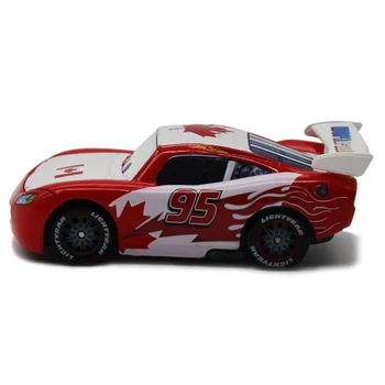 Disney Pixar Automobilių Diecast NR. 95 Riboto Tiražo Kanados Žaibas McQueen Metalo Žaislas Automobilis 1:55 Prarasti Nauja Lydinio Automobilių Žaislai