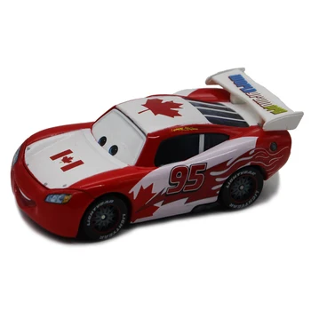 Disney Pixar Automobilių Diecast NR. 95 Riboto Tiražo Kanados Žaibas McQueen Metalo Žaislas Automobilis 1:55 Prarasti Nauja Lydinio Automobilių Žaislai