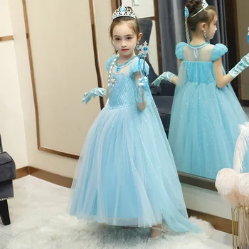 Disney Vaikams, Suknelės Mergaitėms Princesė Suknelė Kalėdų Helovyno Cosplay Šalies Vaikų Drabužių Elegantiškas Užšaldyti Mergaičių Suknelės