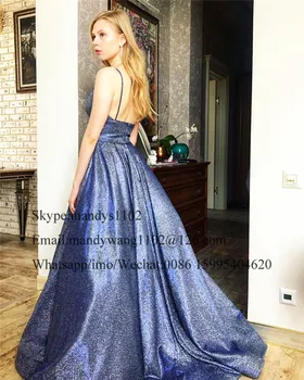 Dizaineris Blizgučiais Ilgai Prom Dresses 2021 Elegantiškas-line Oficialų vakarinę Suknelę Šalies Moterų Naują Plius Dydžio drabužius de soiree