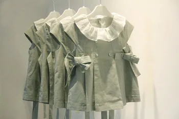 Dizaineris Naujagimis Baby Boutique Suknelė Mergaitėms Ispanų Stiliaus Frocks Kūdikio Gimtadienio Krikšto Medvilnės Frocks Bamblys Mergina Ispanija Tunika