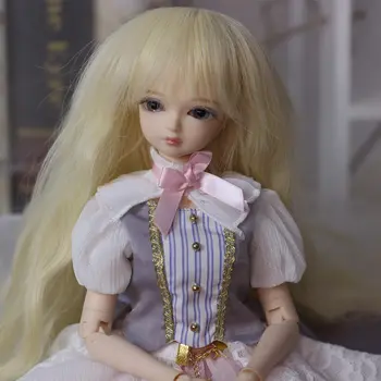 Drabužiai tik 1/4 bjd 45cm lėlės Smokingas rausva balta nėrinių suknelė elegantiškas lolita princess apranga Forturn Dienų mergaitė dovana