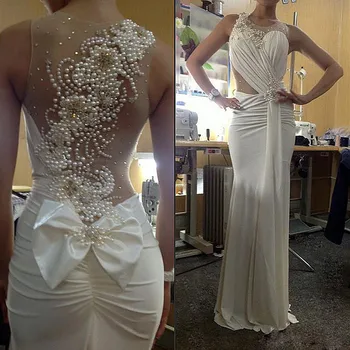 Dramblio Kaulo Spandex Undinė Vakaro Suknelės 2020 Ypatinga Proga Kristalų, Perlų Grindų Ilgis Elegantiškas Oficialią Chalatai Moterims Dėvėti