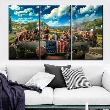 Drobė Plakatai Namų dekoro Sienos Menas Sistema 3 Gabalus Žaidimas Far Cry 5 Pagrindiniai Tapybos Šiuolaikinio Gyvenimo Kambario HD Spausdinti Nuotrauką
