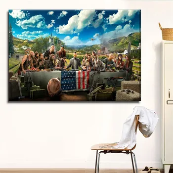 Drobė Plakatai Namų dekoro Sienos Menas Sistema 3 Gabalus Žaidimas Far Cry 5 Pagrindiniai Tapybos Šiuolaikinio Gyvenimo Kambario HD Spausdinti Nuotrauką