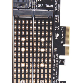 Dvejopo Naudojimo PCIe X4, kad NGFF M. 2 NVME PCIe M Klavišą SATA B Klavišą, 2230, kad 2280 SSD Adapteris