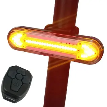 Dviračio Galinis Safty Šviesos diodų (LED) Belaidžio ryšio Signalas Šviesa Nuotolinio Valdymo pultas USB Įkrovimo Kalnų Dviračių Uodega Posūkio Apšvietimo Priemonė