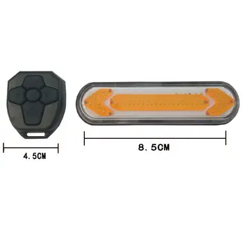 Dviračio Galinis Safty Šviesos diodų (LED) Belaidžio ryšio Signalas Šviesa Nuotolinio Valdymo pultas USB Įkrovimo Kalnų Dviračių Uodega Posūkio Apšvietimo Priemonė