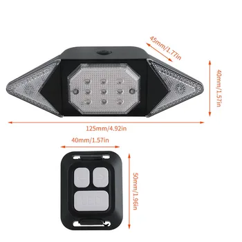 Dviračių LED Šviesos Smart Kelių Dviratį Posūkio Signalo Dviračių užpakalinis žibintas Protingas USB Įkrovimo Galinis Žibintas Kontrolės Įspėjamasis Žibintas