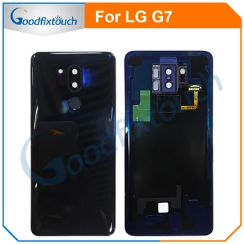 Dėl LG G7 G710 Galinį Dangtelį Baterijos dangtelį Atgal Būsto Galiniai Atveju montuoti prie Kameros Objektyvo stiklas Touch ID pirštų Atspaudų Flex Kabelis