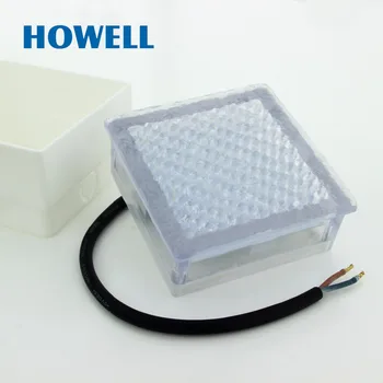 E01401 Howell IP67 Vandens Įrodymas PC Kvadratinių 10'x10 Automobilių žingsnis LED Kristalų Plytų Apšvietimo Aiškiai Sodo Takas Pagal Žemės Žibintai