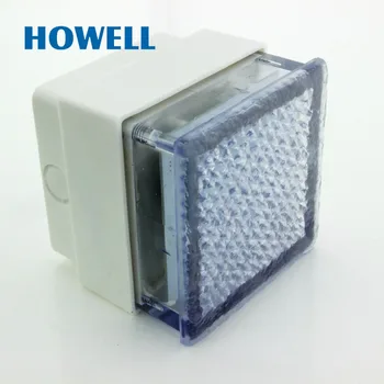 E01401 Howell IP67 Vandens Įrodymas PC Kvadratinių 10'x10 Automobilių žingsnis LED Kristalų Plytų Apšvietimo Aiškiai Sodo Takas Pagal Žemės Žibintai