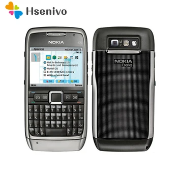 E71 Originalus Nokia E71 Mobile Phone 3G, Wifi, GPS, 5MP Restauruotas mobiliųjų telefonų Unlocked E Serijos Išmanųjį telefoną rusų Klaviatūra