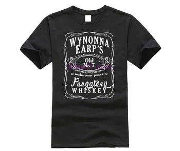 Earp Viskio Wynonna Earp Tees Išgrynintas Medvilnės short-sleeve Derlius, t-marškinėliai Apvalios Apykaklės Jaukus vyriški T Shirts