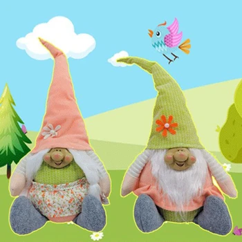 Easter Bunny Gnome Pavasario Atostogų Namų Puošybai Prabangus Rankų Darbo Triušis Švedijos Tomte Elf Papuošalai