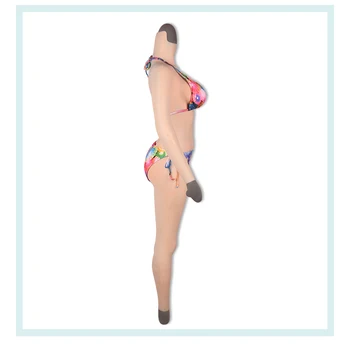Elastinga medvilnė+silikono bodysuit tikroviškas krūties Formos false makšties pilnas draudimas false odos fake boobs Cosplay už Crossdresser