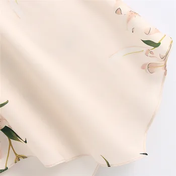 Elegantiškas asimetrija Gėlių Spausdinti Moterų Viršūnių Palaidinės peteliškę Apykaklės, Rankovių Office Lady Marškinėliai 2020 Atsitiktinis Blusas Mujer