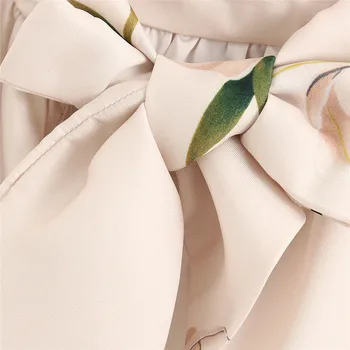Elegantiškas asimetrija Gėlių Spausdinti Moterų Viršūnių Palaidinės peteliškę Apykaklės, Rankovių Office Lady Marškinėliai 2020 Atsitiktinis Blusas Mujer