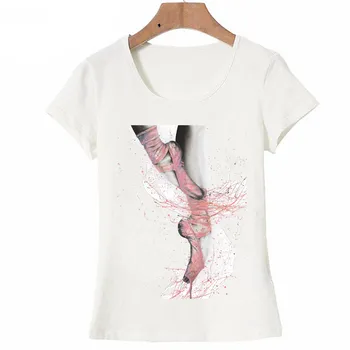 Elegantiškas Meno Tees Baleto Seni Batai Nauji Šokio Marškinėliai Atsitiktinis Viršūnes Moteris Juokinga Camisetas Vasaros Mados Moterų marškinėliai
