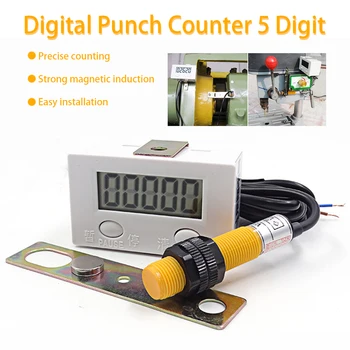 Elektroninių Skaitiklių Patvarus Punch Digital Counter-5 Skaitmenų artumo Pramonės Magnetinis Jutiklis Jungiklis