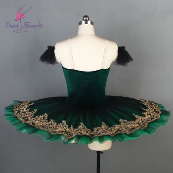 Esmeralda Pre-profesionalių Baleto Mdc Suaugusių Mergaičių Žalia Juoda Klasikinio Baleto Kostiumas Tutu Blynas Etape Baleto Apranga Kostiumas