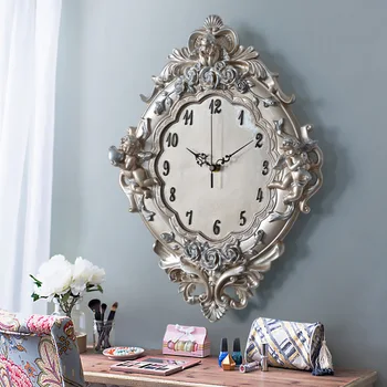 Europos angel sieninis laikrodis Dervos Rožių Gėlių ir žiūri, Klasikinio stiliaus svetainė, miegamasis išjungti Kupidonas dervos angelas laikrodis dovana