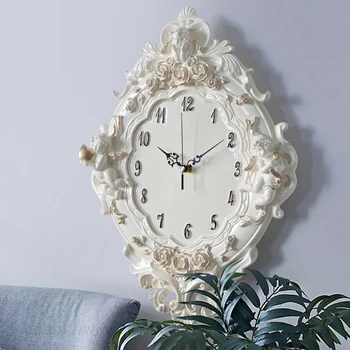 Europos angel sieninis laikrodis Dervos Rožių Gėlių ir žiūri, Klasikinio stiliaus svetainė, miegamasis išjungti Kupidonas dervos angelas laikrodis dovana