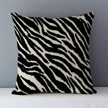 Europos Atsitiktinis Jaukus White & black geometrinis pagalvėlė padengti sofa/lova namų dekoratyvinės pagalvės 45x45cm medvilnės patalynė užvalkalas