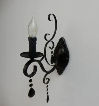 Europos Klasikinio Stiliaus Žvakių Šviesoje Metalo, Kristalų Sieniniai Šviestuvai Vieną Galvos E14 Lemputės, Lempos, Apšvietimo Šviestuvas
