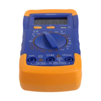 Eurpoe JAV karšto pardavimo A830L AC/DC Ammeter Voltmeter Ohm Elektros Testeris, Skaitmeninis Multimetras mėlyna geltona