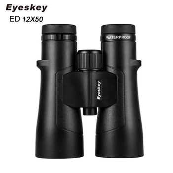 Eyeskey 12x50 ED Stiklo Žiūronai Vandeniui Teleskopas Bak4 Prizmė, Optika Kempingas Medžioklės Monokliai Galingas Profesionalūs Žiūronai