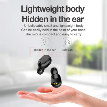 FANGTUOSI TWS Bevielės ausinės bluetooth laisvų rankų įranga Su Mikrofonu LED Ekranas, atsparus Vandeniui triukšmo mažinimo sporto ausines