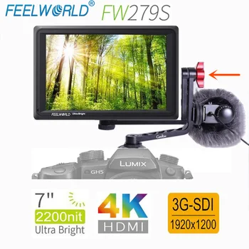Feelworld FW279S 7 Colių IPS 3G SDI 4K HDMI DSLR Kamera Lauko Stebėti 2200nit Itin Ryškus 