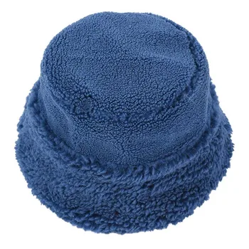 Fibonacci moterų žiemos užspaudimo kibiro kepurę storas, šiltas, elegantiškas vientisos spalvos kailiniai skrybėlės ponios mados kepurės