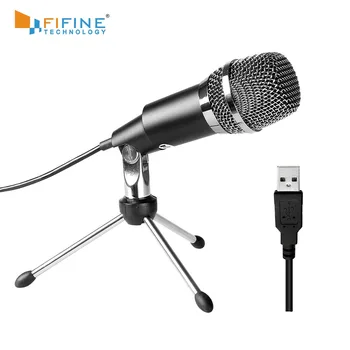 Fifine Plug &Play Home Studio USB Kondensatoriaus Mikrofonas 