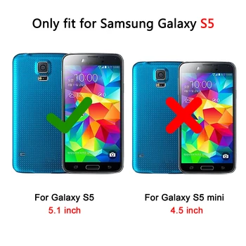 Flip Cover Odinis Telefono dėklas Samsung Galaxy S5 S 5 Galaxys5 Samsungs5 SV I9600 SM G900 G900F G900FD SM-G900F Smart 