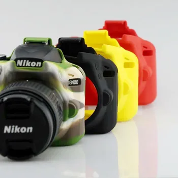 Fotoaparato Krepšys Atveju, už Nikon D90 D3300 D3400 D3500 D5100 D5200 D5300 D5500 D5600 DSLR Minkšto Silikono Gumos Apsauga Atveju