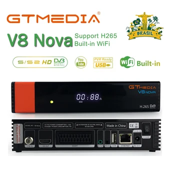 Freesat v8 NOVA palydovinis imtuvas Gtmedia V8 Nova built-in WIFI maitinimo DVB-S2 Europoje Cline, TV box, yra tas pats, kaip V9 Super
