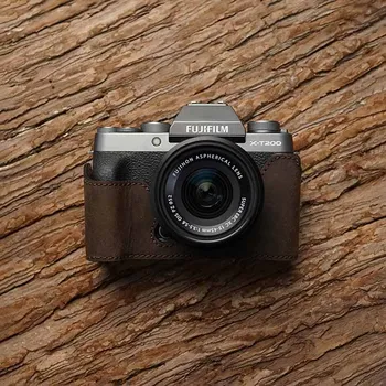 Fuji X-T200 Kamera Ponas Akmens, Rankų darbo natūralios Odos Fotoaparato krepšys Vaizdo Pusė Maišelio Kameros Bodysuit