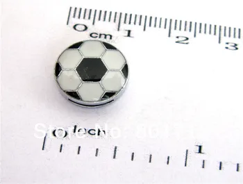 Futbolo 8mm skaidrių Pakabukai 100vnt cinko lydinio, tinka apyrankės petcollar keychain didmeniniams