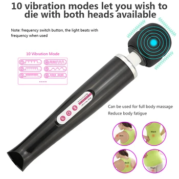 G Spot Masažas Super Didžiulis Vibratoriai AV Stick Magic Wand Galingas 10 Rūšių Klitorio Stimuliatorius Vibratorius Suaugusiųjų Sekso Žaislai Moteris