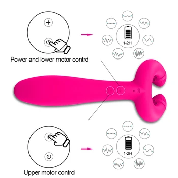G-Spot Triušis 3 Varikliai Sekso Žaislai Dildo Vibratorius, skirtas Moterims, Vyrams Suaugusiųjų Porų Silikono Klitorio Makšties, Varpos Stimuliatorius Massager