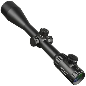 Gaisro Wolf 10-40X56 AOE Medžioklės Monokliai Pusėje Varantys Paralaksas Padarinių Optika Riflescope Raudonos, Žalios Dot Akyse Karinės Sferos