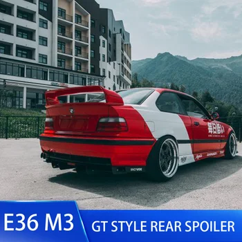 Galiniai Kamieno Dangčio Automobilių Spoilerių Sparno BMW E36 M3 GT Stiliaus ABS Plastiko Dažytos Spalvos Galinis Spoileris E36 3 Serijos kupė