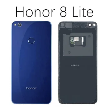 Galinio Stiklo Huawei Honor 8 Baterijos Dangtelis Galinių Durų Būsto Atveju Huawei Honor 8 Lite Baterijos Dangtelis Su Pirštų Atspaudų Mygtuką