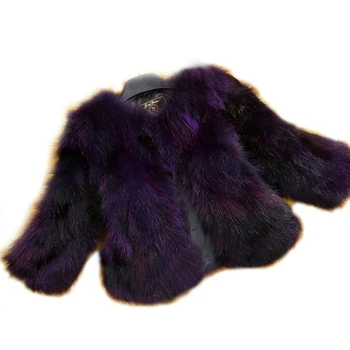 Gamtos Nekilnojamojo Fox Fur Coat Originali kelių spalvų Lapės Kailio liemenė Mados Gamyklos Didmeninė Mažmeninė Pritaikyti Striukė TFP523