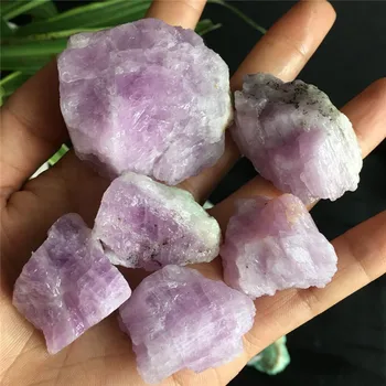 Gamtos Violetinė Spodumene smaragdas kvarco kristalo neapdorotų brangakmenių ir mineralų gydomųjų raw akmenys, dovanos