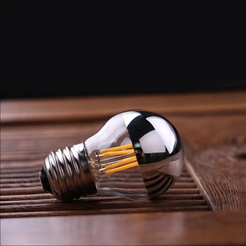 GANRILAND G45 Pasaulyje Šviesos Lempos Pritemdomi LED Gijų Sidabro Dubuo lemputė su Veidrodžiu Led E26 E27 4W (25W Ekvivalentas) 2700K 6000K